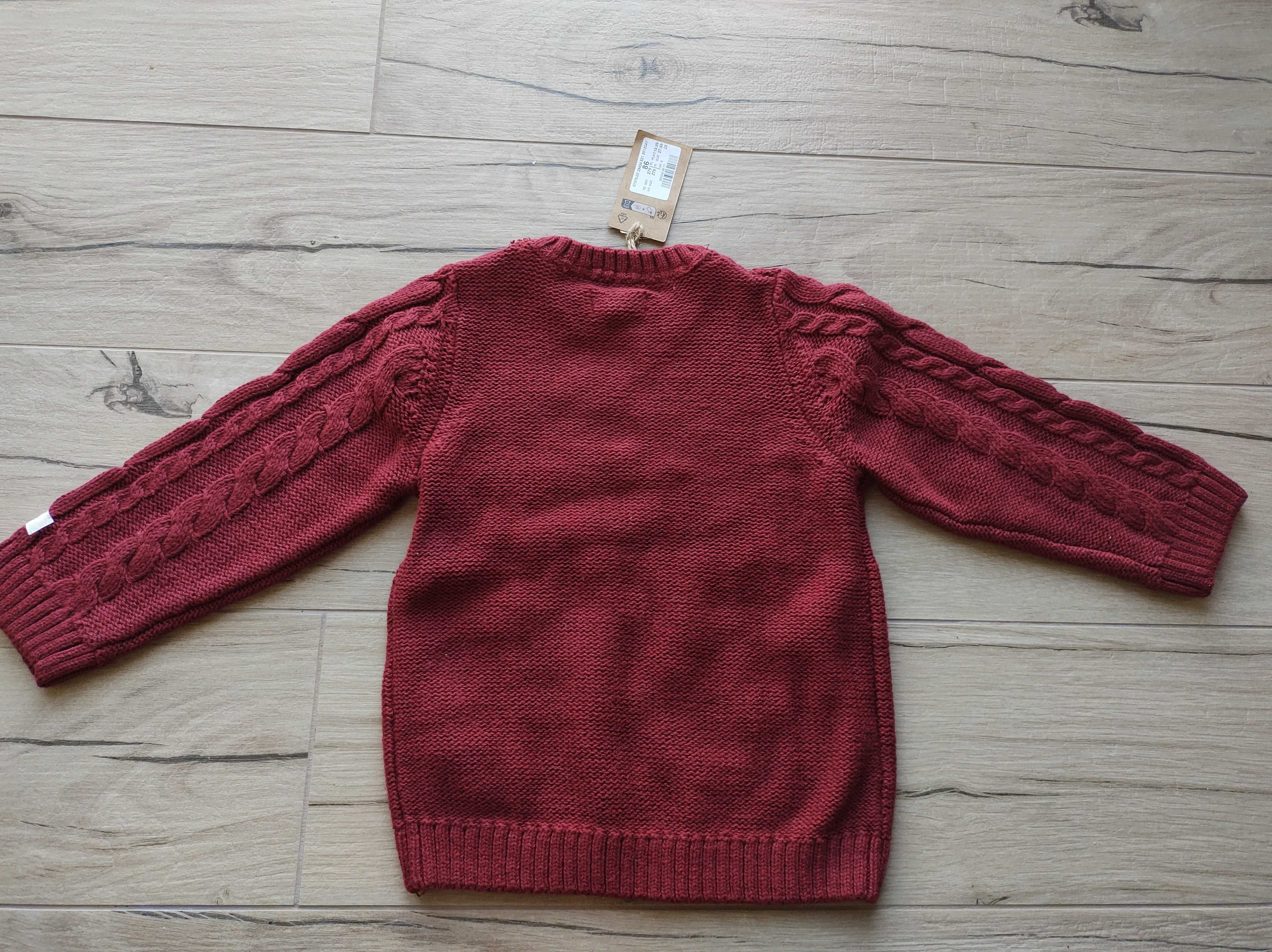 Sweter dziecięcy bordowy Newbie 86 NOWY