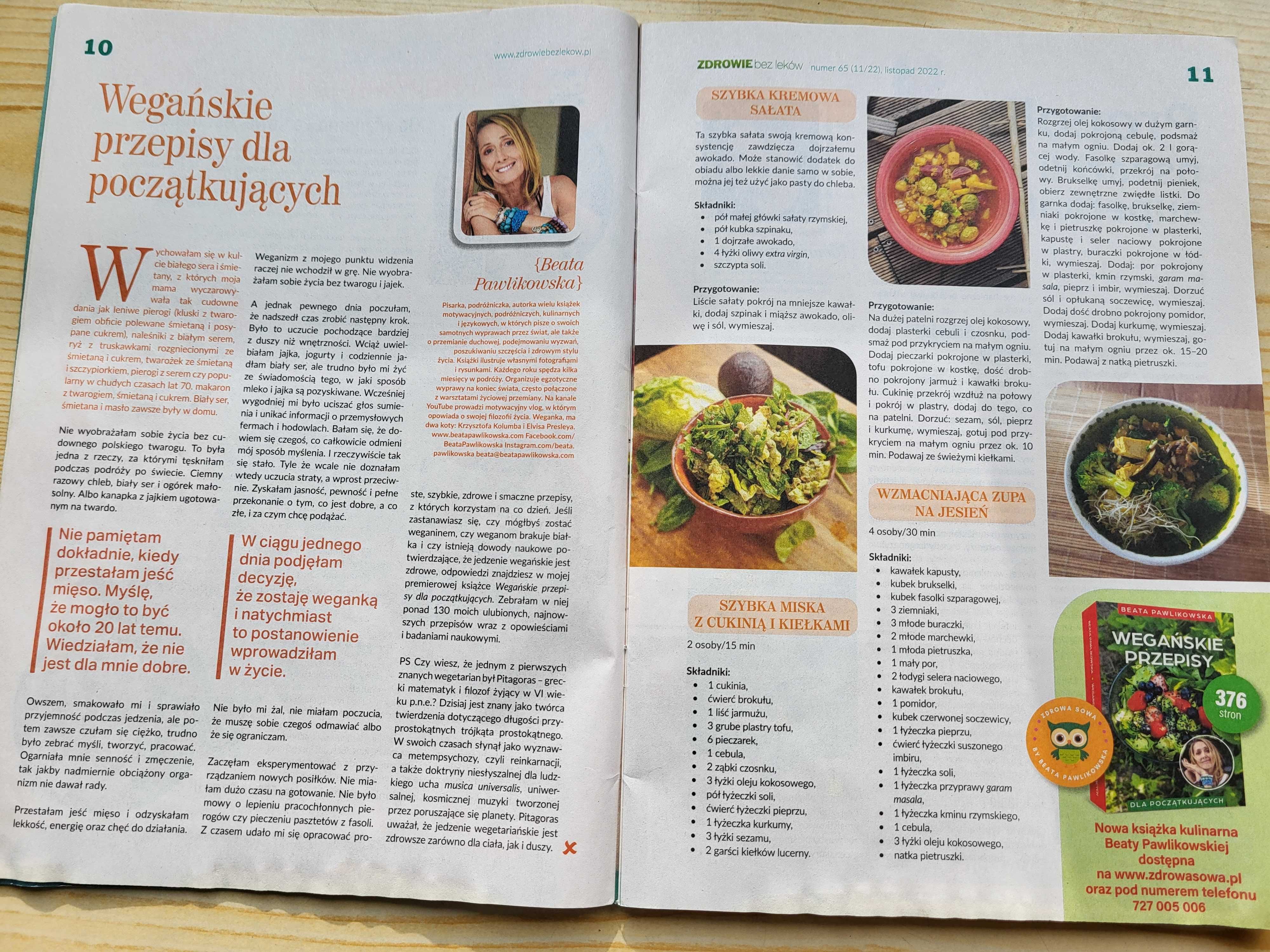Miesięcznik "Zdrowie bez leków" Listopad 2022 - stan BDB - B. TANIO!