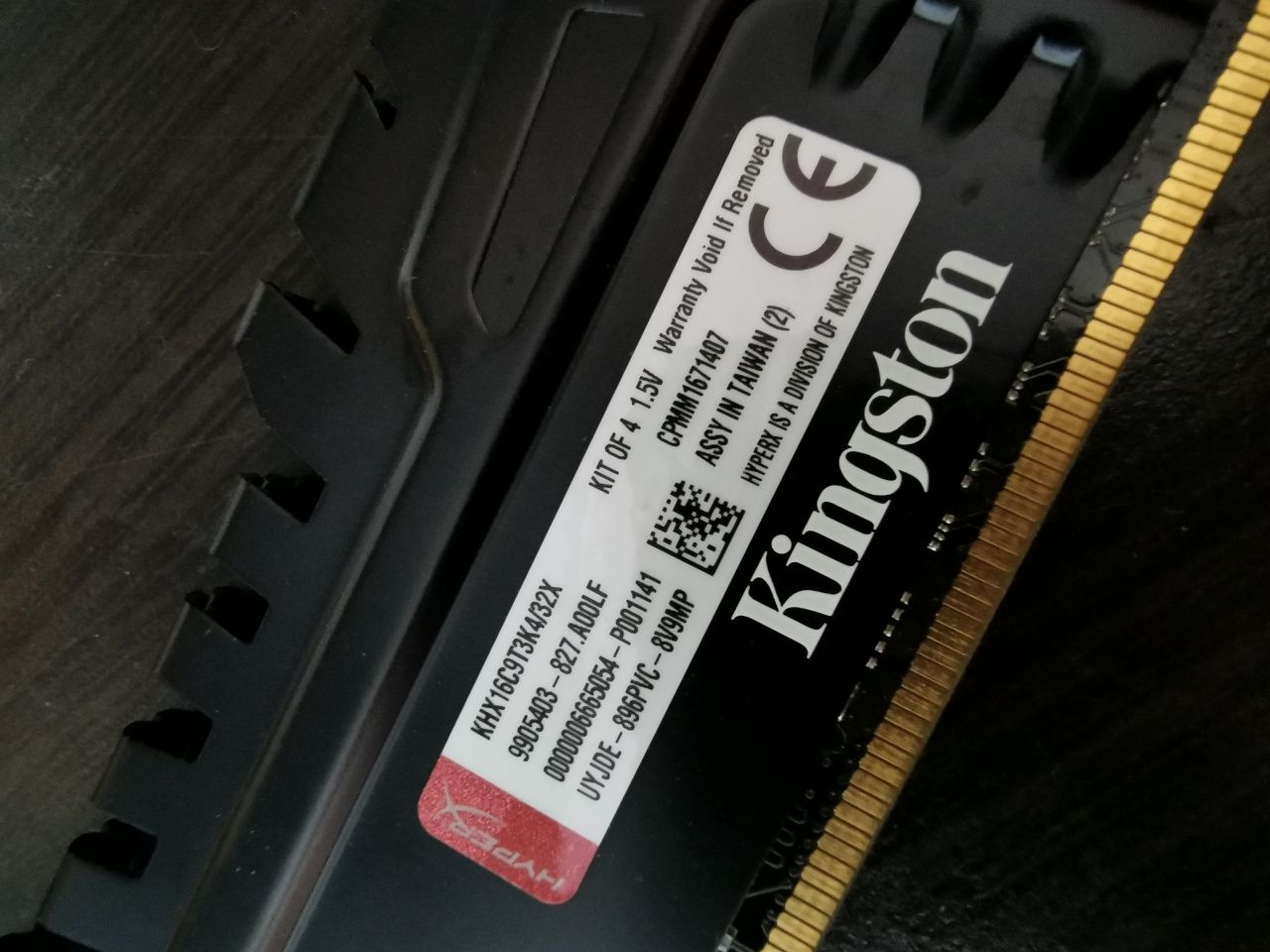 RAM Kingston HyperX Beast DDR3 32GB 1600Mhz (4X8)