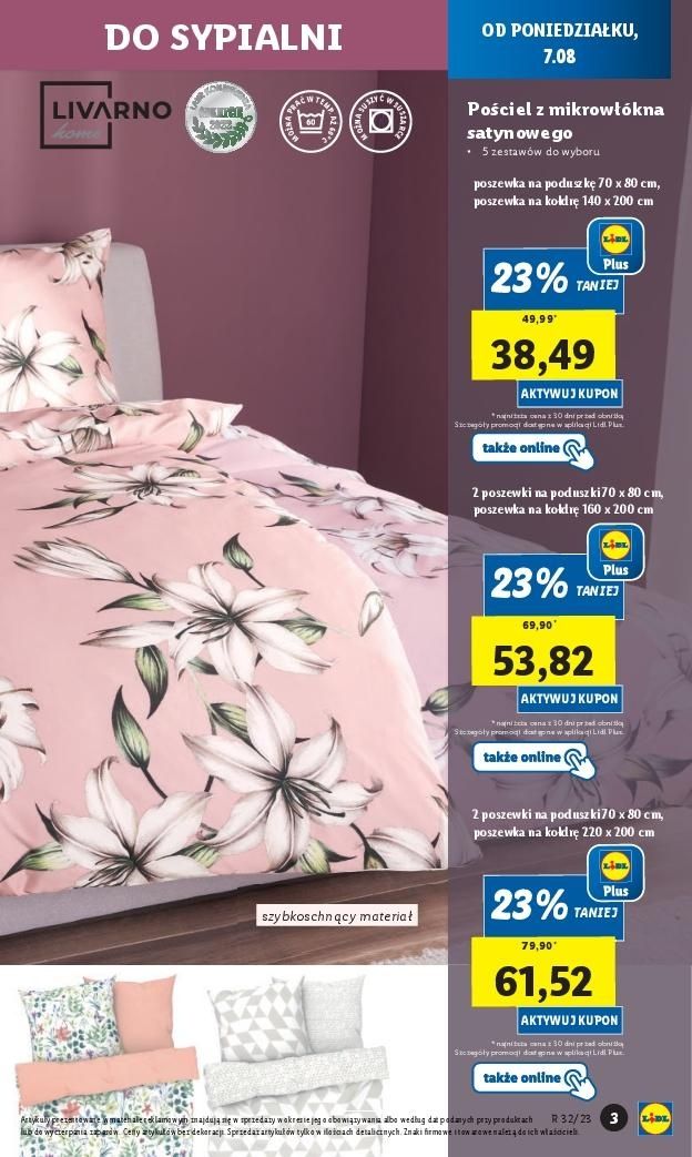 Komplet pościeli Livarno home poszwa na kołdrę i poduszki