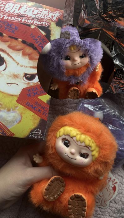 Вакуку wakuku оранжевая игрушка іграшка як лабубу letsvan popmart