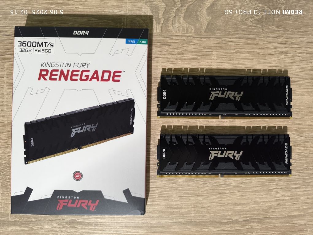 Pamięć RAM DDR4 32GB (2x16) 3600 CL16 Kingston Fury Renegade