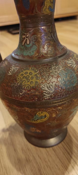 Wazon mosiężny, orientalny, dzban indyjski, dzbanek