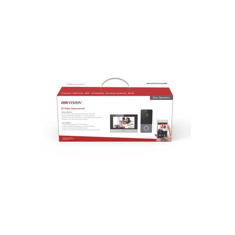 Videoporteiro WiFi PoE Hikvision KIT DS-KIS603-P(C)