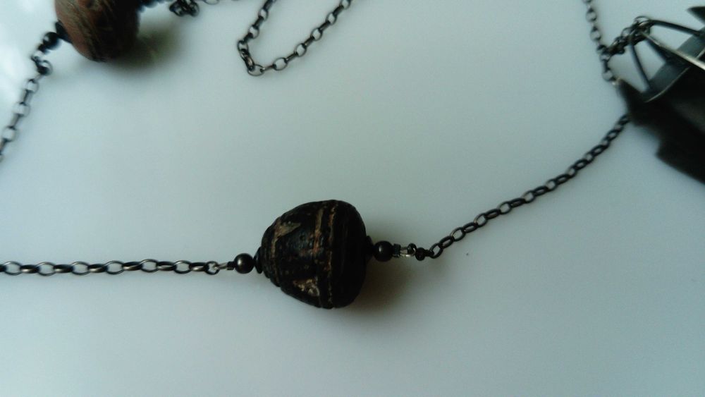 Dziki srebrny naszyjnik "VIKING"