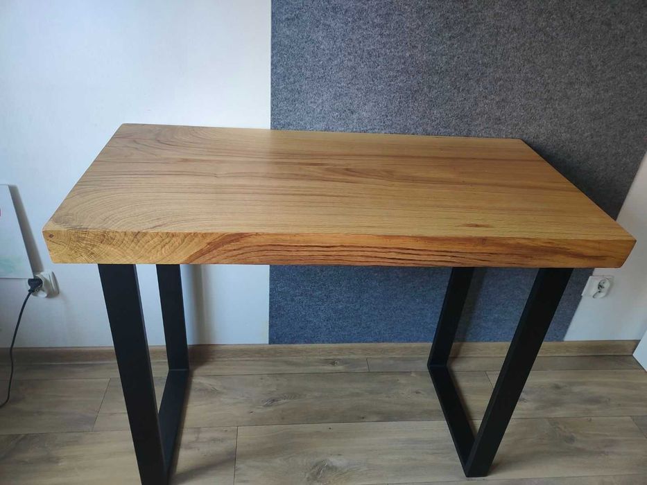 Biurko dębowe  100x50 cm, Blat z jednego kawałka drewna