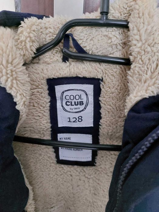 Zimowa kurtka chłopiec 128 Cool Club Smyk granatowa