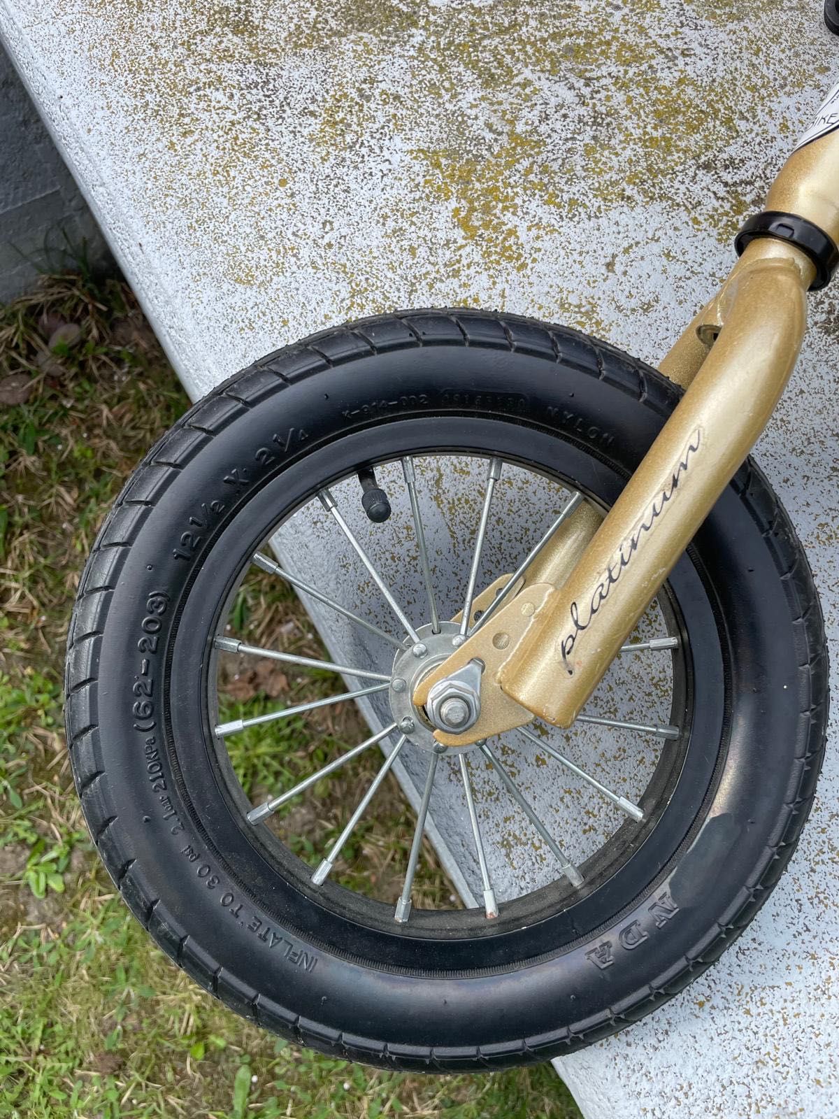 Rowerek biegowy tomabike Platinium 3-4lata 28cm średnica kół złoty