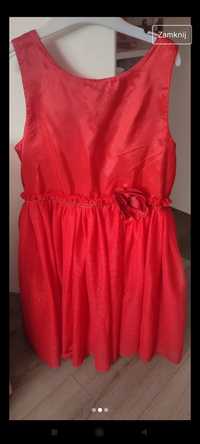 Czerowna sukienka hm,rozmiar 140