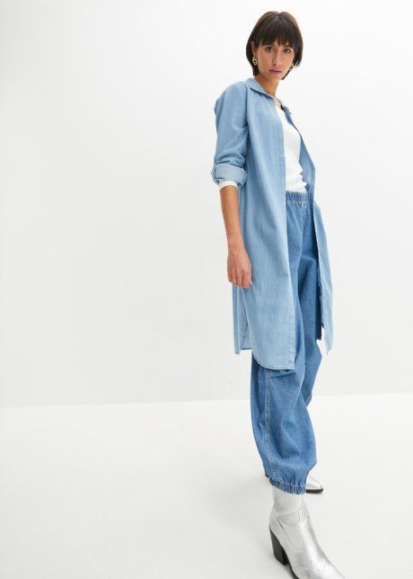 B.P.C bluzka jeansowa długa na haftkę ^42