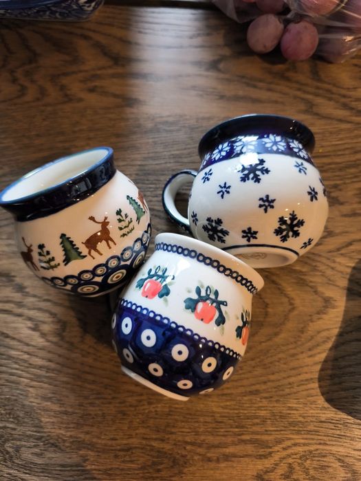 Zestaw kubków ok 200 ml ceramika Bolesławiec