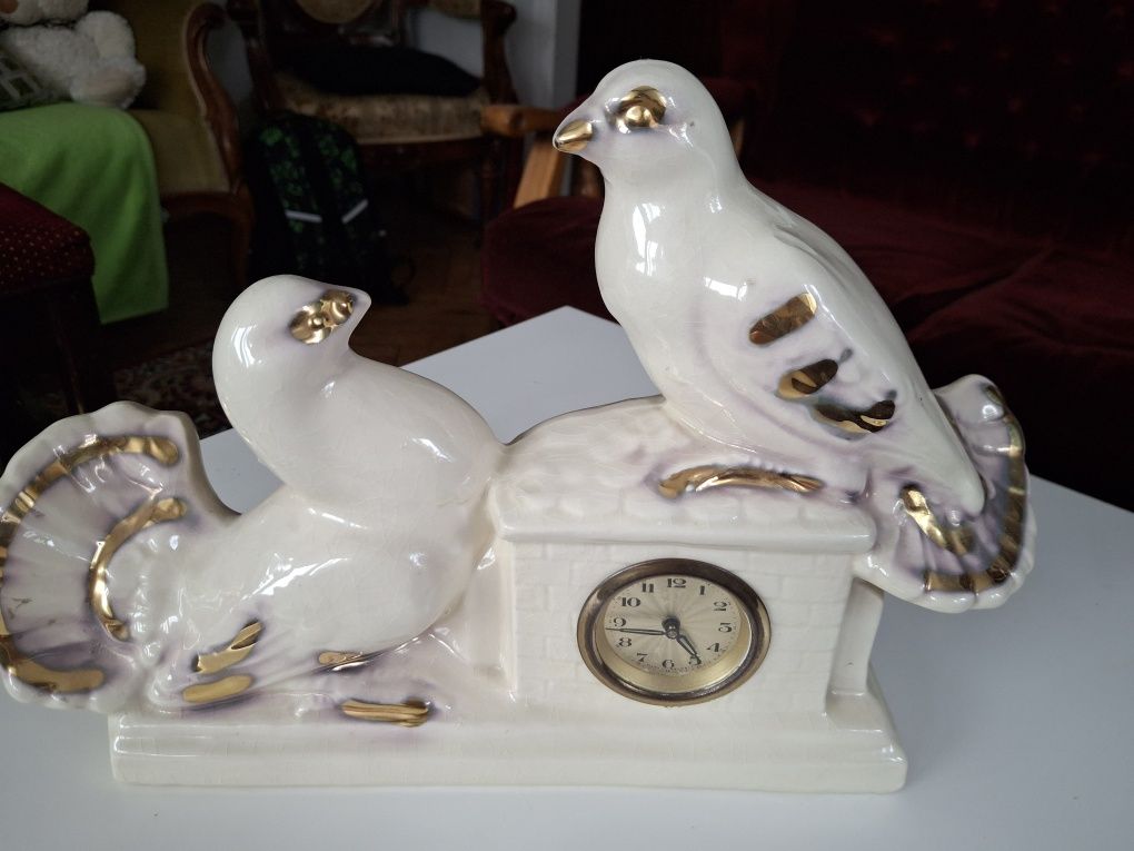zegar z porcelany niemiecki