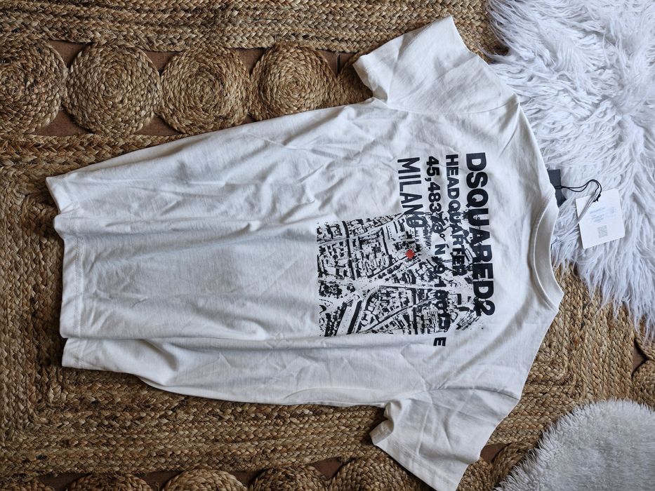 Super koszulka tshirt bawełniany gruba solidna Unisex s m metki  DSQ2