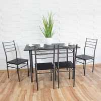 Zestaw stół +4 krzesła do jadalni kuchni nowoczesny X001N-1 120cmx70cm