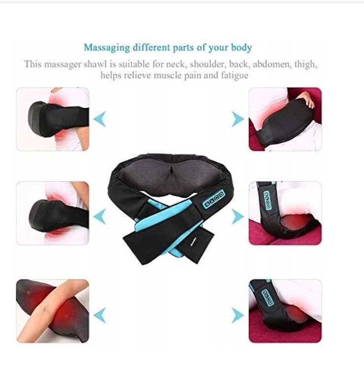 Nekteck Shiatsu masażer szyja plecy kark uda z kojącym ciepłem NK-NM01