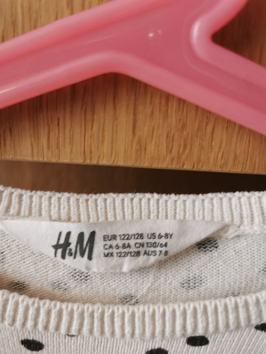 H&M 3 sweterki r.122/128 stan bdb