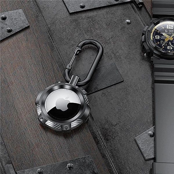 Etui Tech-Protect TPUCarbon na Apple AirTag - czarne