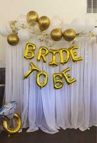 Фольгированная надпись шарики на девичник bride to be
