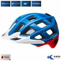Kask rowerowy KED CROM Niebiesko-Czerwony MTB "M" (52-58cm)
