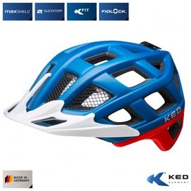 Kask rowerowy KED CROM Niebiesko-Czerwony MTB 