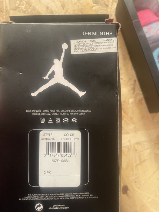 Skarpetki jordan na niemowle rozowe