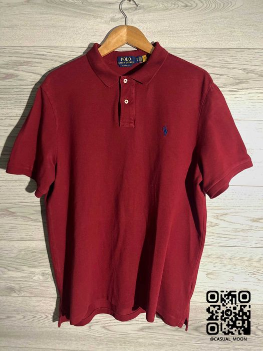 ТОП Якість! Вінтажне Поло Ralph Lauren CLASSIC FIT (бордовий)