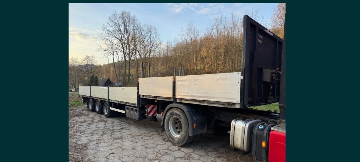 Naczepa leci trailer niskopodwoziowa niskopodwozie jumbo burtowa