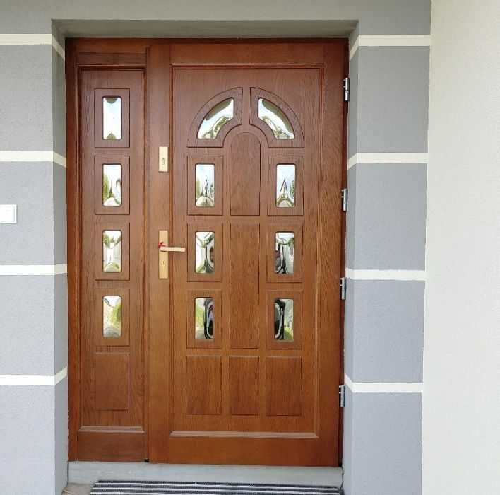 Drzwi zewnętrzne wejściowe dębowe dostawa GRATIS CZYSTE POWIETRZE