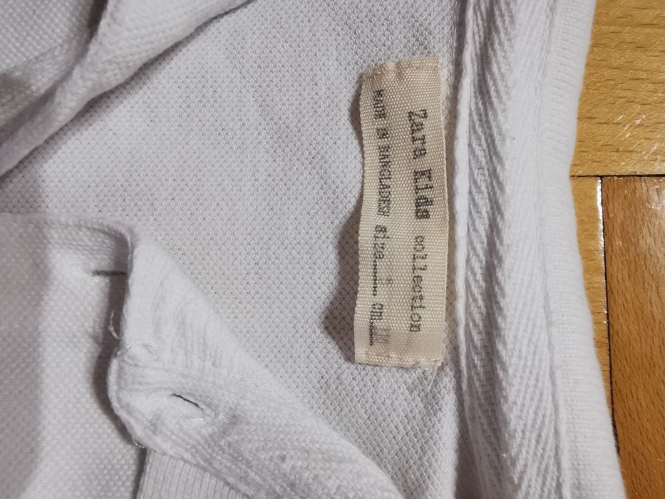 Koszulka polo ZARA biala rozm. 110