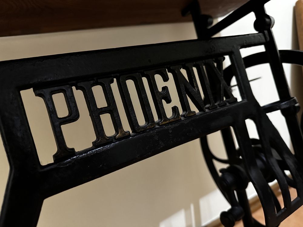 Stół maszyny do szycia antyk stolik Phoenix retro stary stolik mebel
