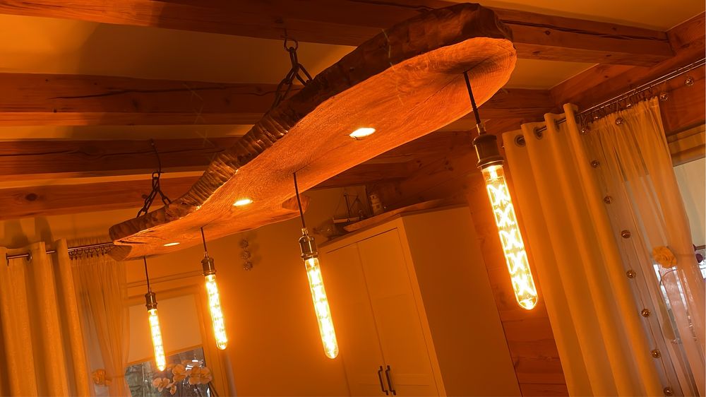 Lampa monolit dab oak live edge