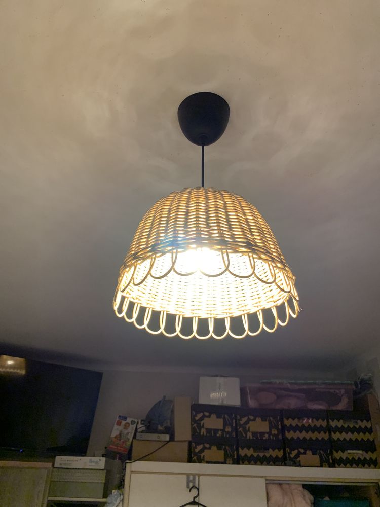 Lampa sufitowa bambus ręcznie robiona