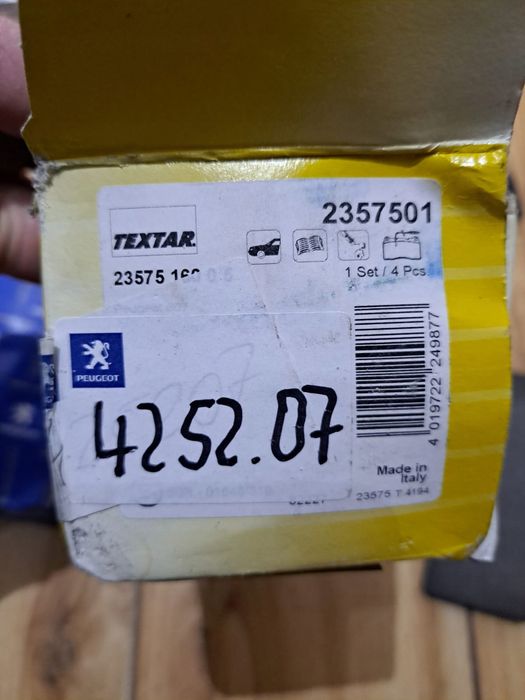 Textar Zestaw klocków hamulcowych, hamulce tarczowe