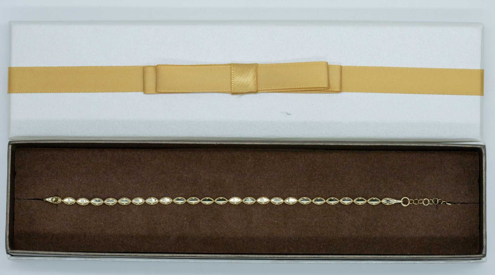 Złota bransoletka damska 585 4,85 gram regulacja 17-20cm Nowa