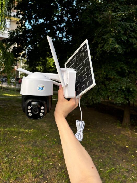 Автономна! Камера відеонагляду 4G сімкарта поворотна ptz вулична