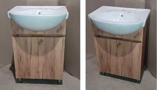 Нова тумба в комплекті з раковиною (умивальником). Кольоровий корпус.