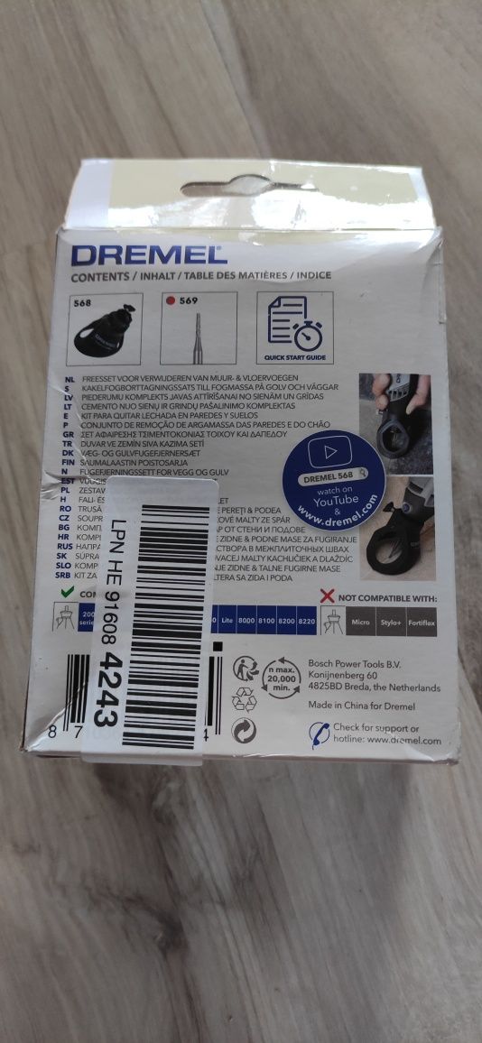 DREMEL 568 zestaw do usuwania fug przystawka frez szlifierki frezarki