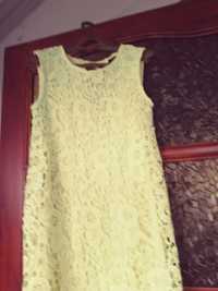 Sukienka zolta Mohito koronkowa XS