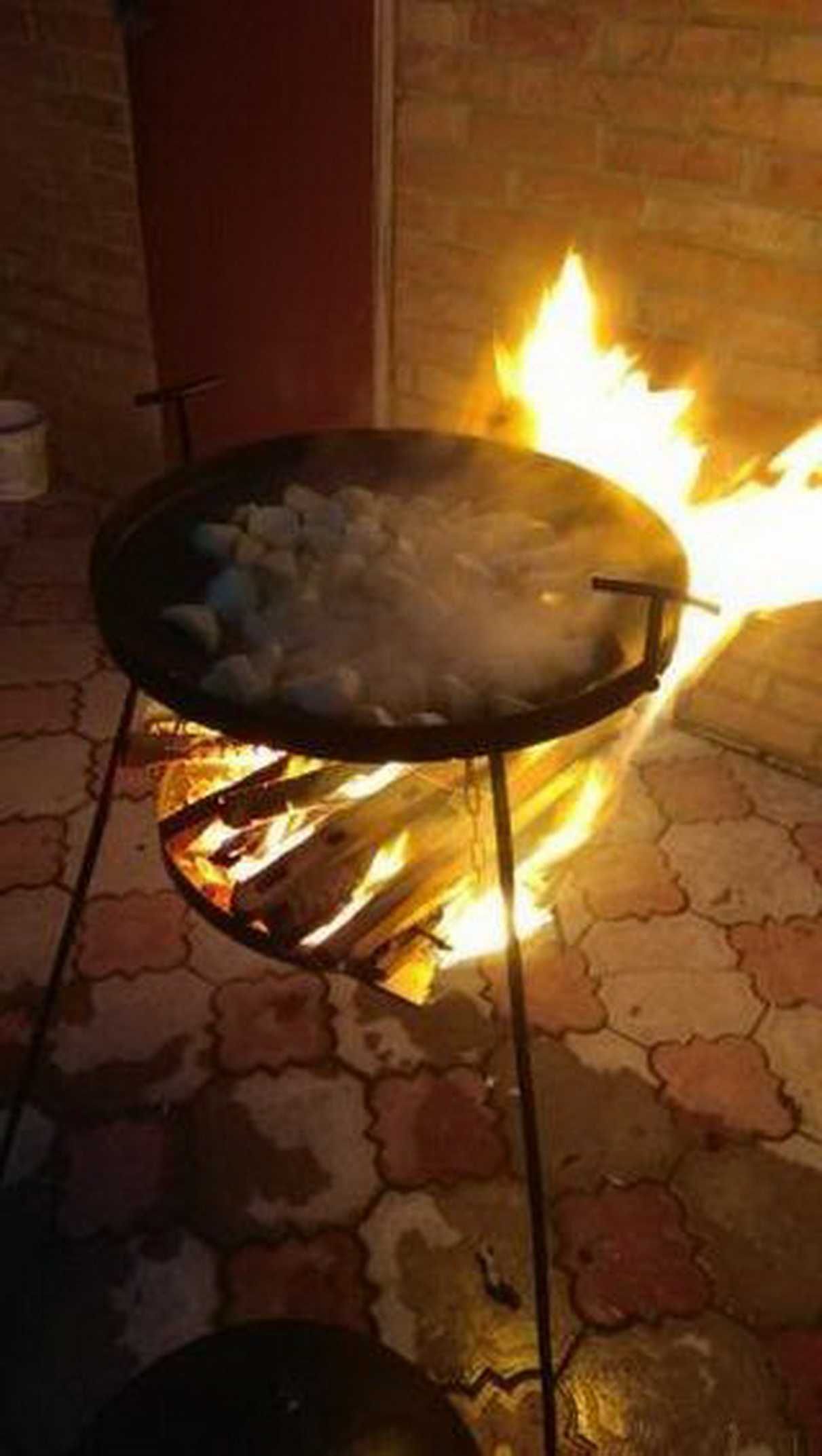 Сковорода из диска бороны 50 см с подставкой для огня садж мангал