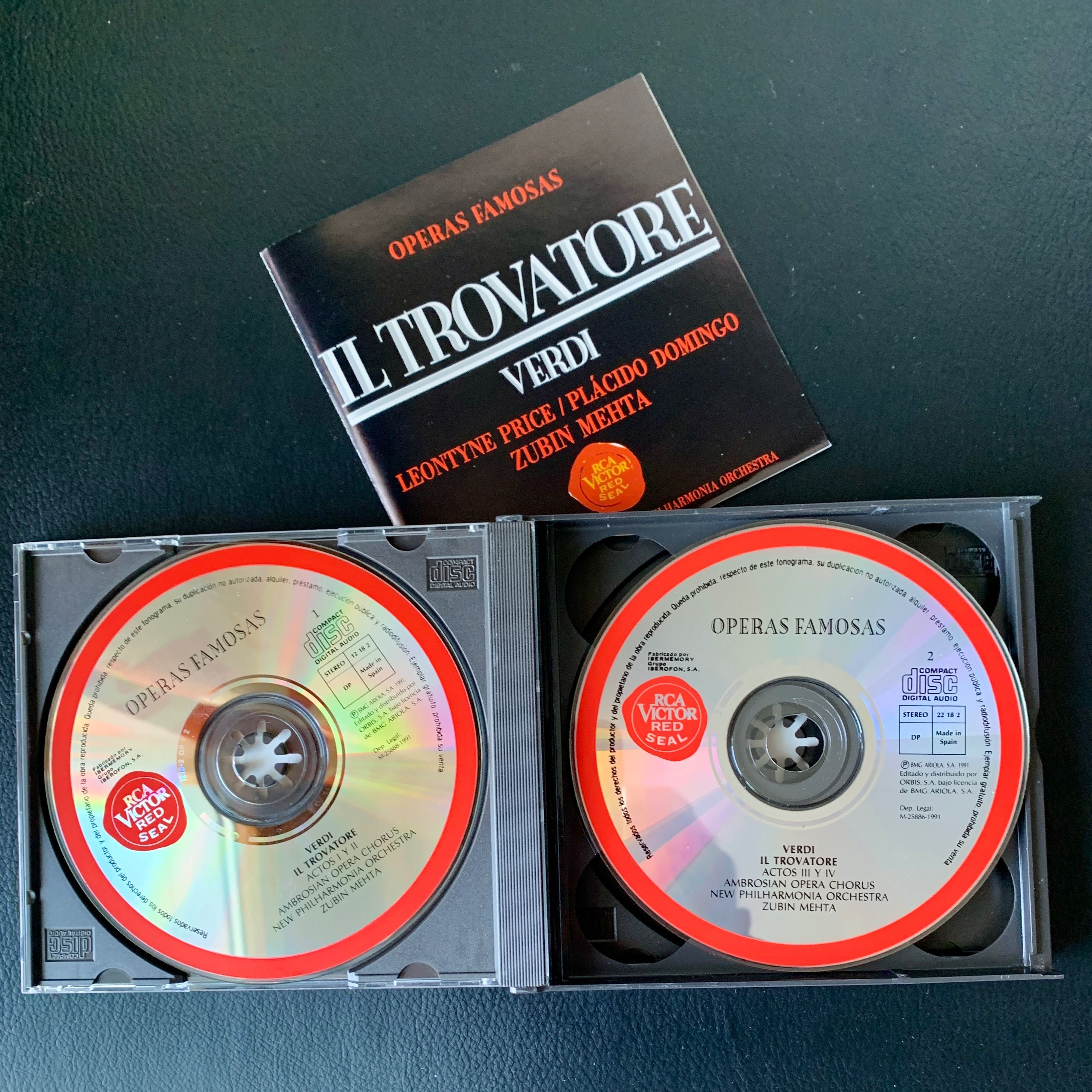 Verdi: IL TROVATORE, edição clássica: Mehta, Price, Domingo: CDs