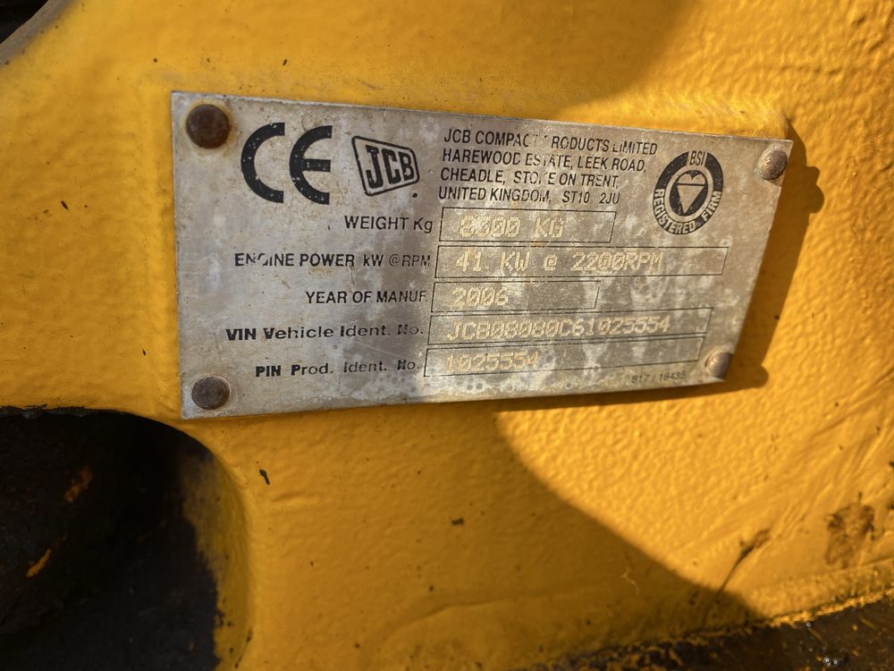 Koparka gąsienicowa JCB 8080 - 2006 rok tylko 3.240mtg
