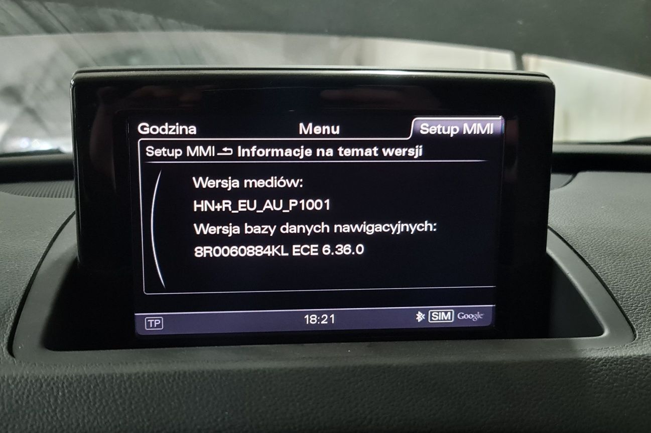 Polski jezyk MMI 3G+ Plus Audi Q3 Q5 A4 B8 A6 C7 A8 D4  konwersja USA