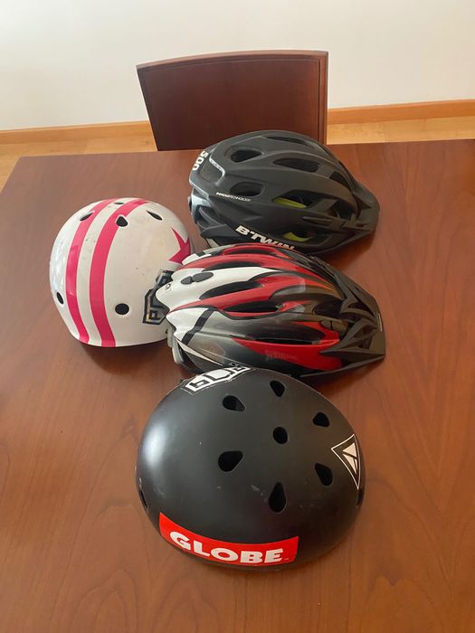 Capacetes BTT e skate