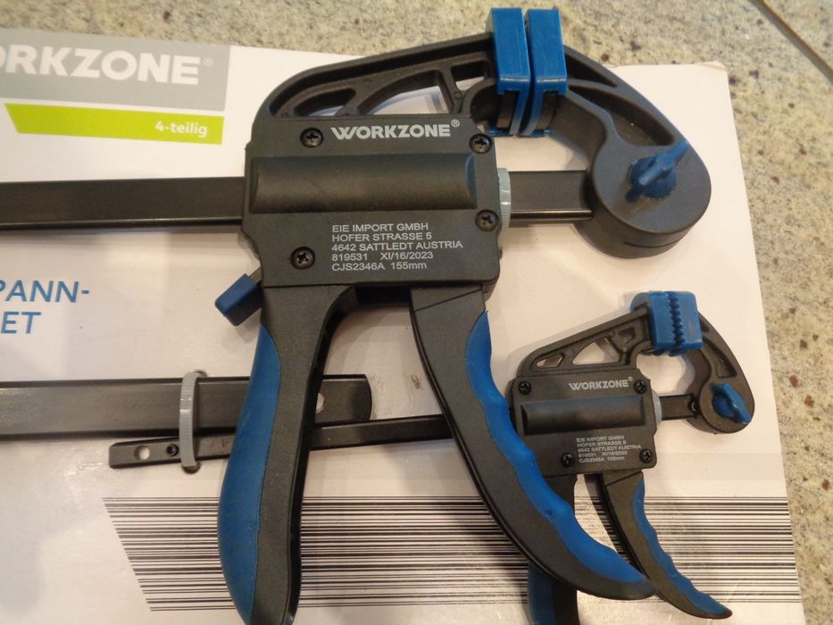 Zaciski szybko montujące - Workzone - komplet 4 sztuki