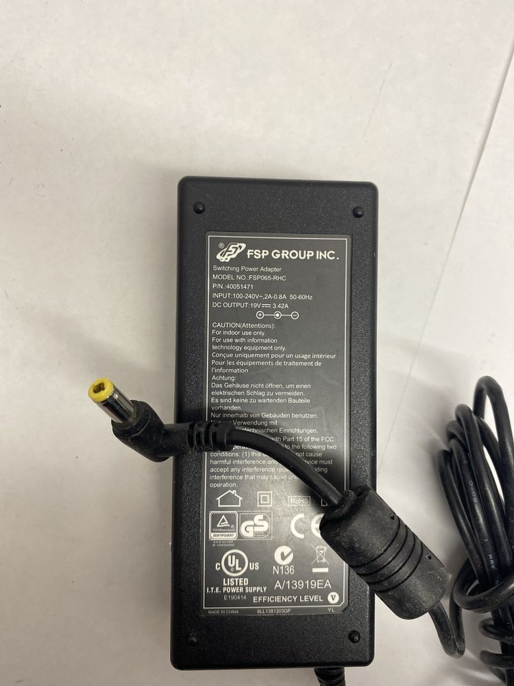 Блок живлення 65W 19V 3.42A для ноутбуків Acer / HP