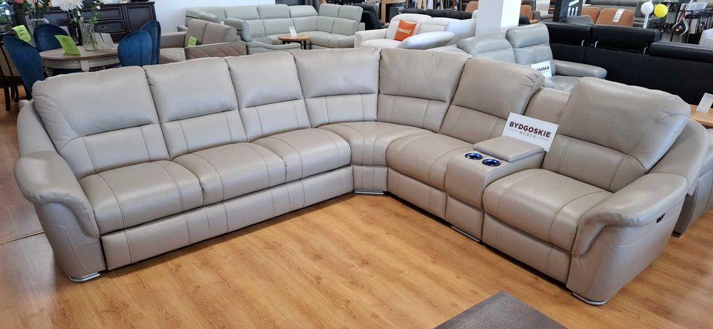 Narożnik Malachit Skóra - Bydgoskie Meble - Wyprzedaż !