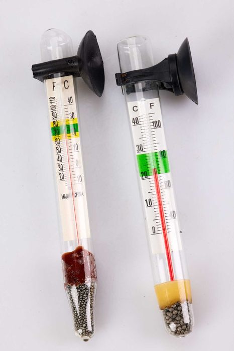 Termometr do akwarium alkoholowy szklany skala Celsjusza Fahrenheita
