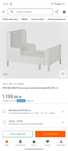IKEA BUSUNGE Rozsuwana rama łóżka biała 80x200 cm