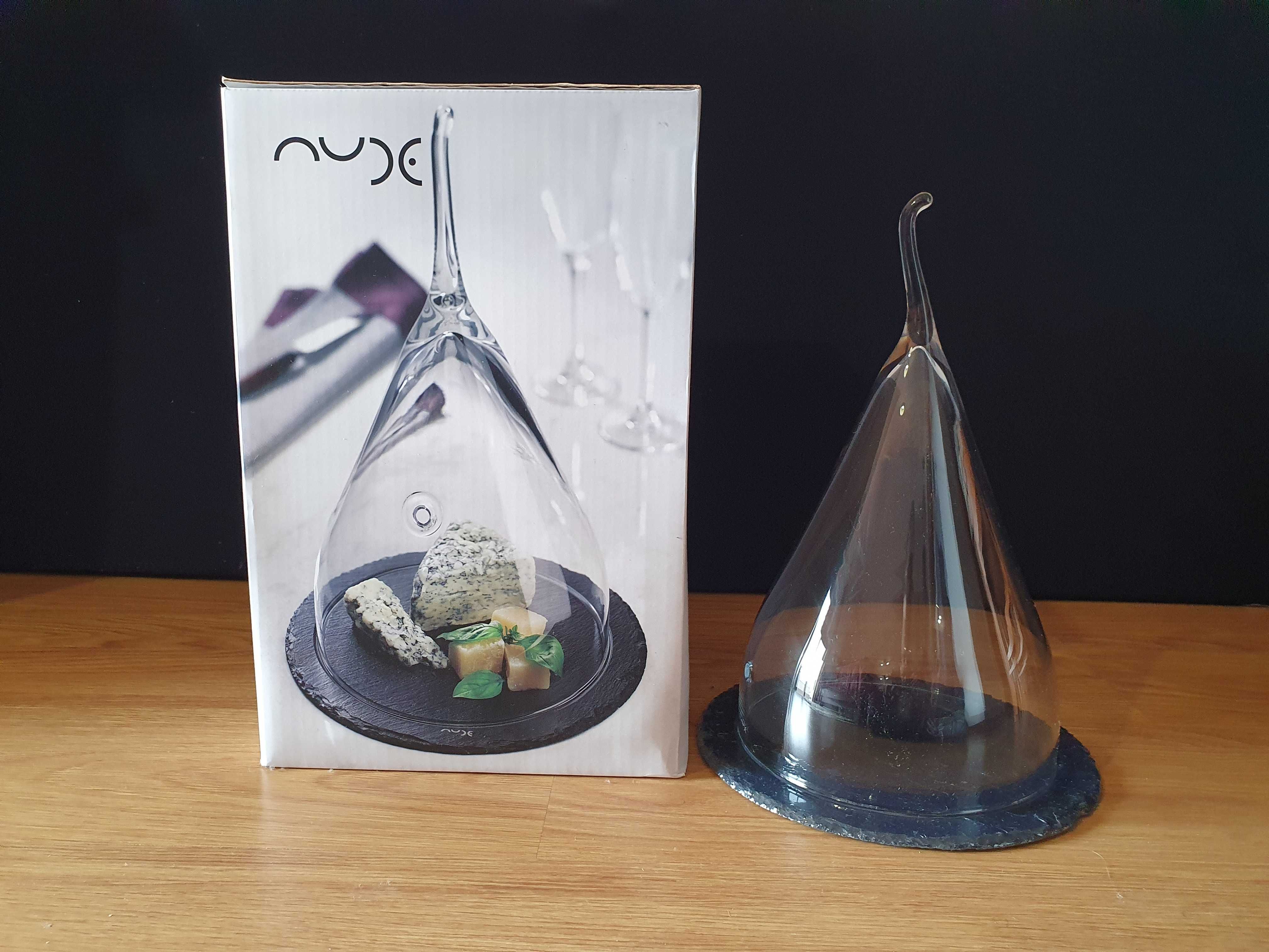 Base em pedra para alimentos com tampa de vidro Nude Glass