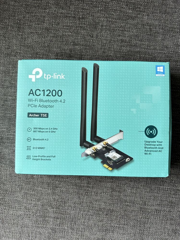 TP-LINK AC1200 Wifi Bluetooth Adapter PCIe Wewnętrzna Karta Sieciowa